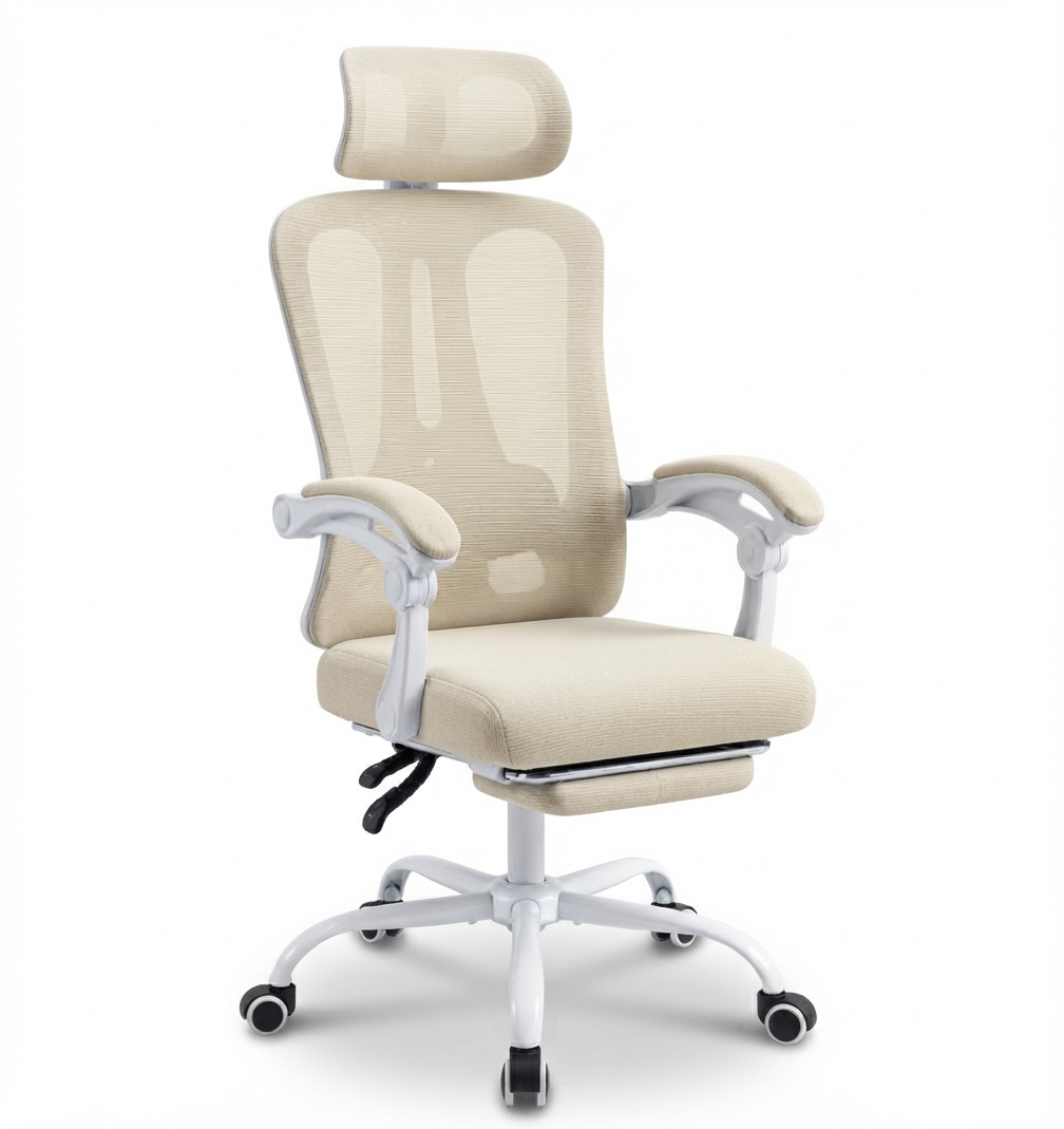 Chaise de Bureau Ergonomique Avec Repose-Pieds